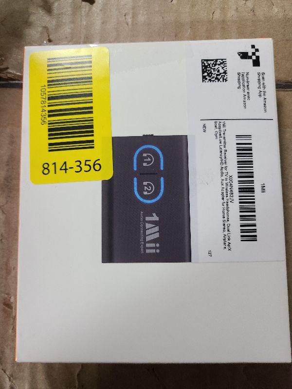 Photo 1 of 1Mii Bluetooth 5.3 Transmitter Receiver for TV to Wireless Headphones, Dual Link AptX Adaptive/Low Latency/HD Audio, Aux Adapter for Home Stereo, Airplane, Boat, Gym