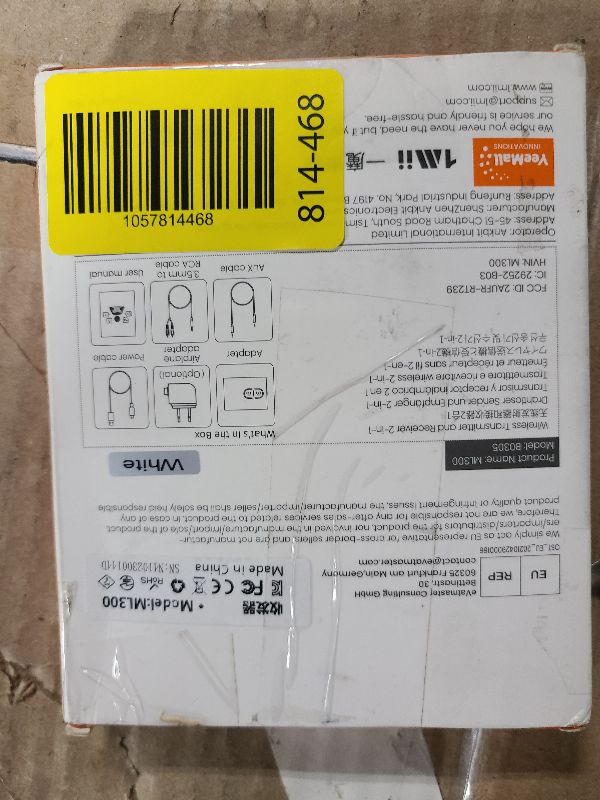 Photo 1 of 1Mii Bluetooth Transmitter Receiver for TV/Airplane to Headphones, Bluetooth 5.3 AUX/RCA Audio Adapter with AptX Adaptive/Low Latency/HD Audio, Dual Link, Wireless Receiver for Home Stereo, Boat, Gym