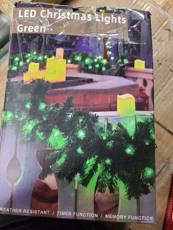 Photo 1 of 1500 LED 502FT Christmas String Lights Outdoor, Christmas Light with 8 Lighting Modes& Timer & Memory, Plug in Outdoor Waterproof Clear Wire Twinkle Light for for Xmas Yard Tree Party Decor Green