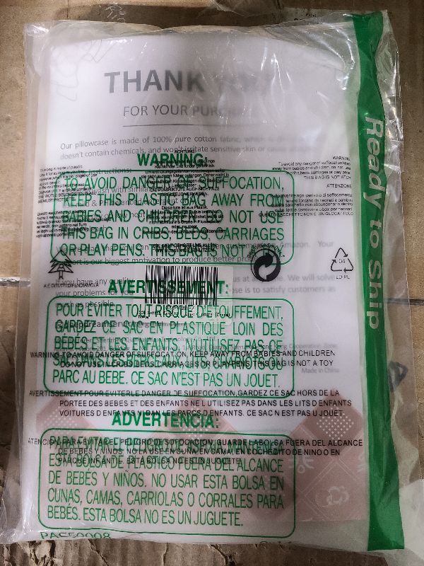 Photo 1 of 100% Cotton King Pillowcases Set of 2, Deep Dream 600 Thread Count Pillow Cases, 20x36 Inches, Super Soft and Breathable Envelope Closure (Cream)