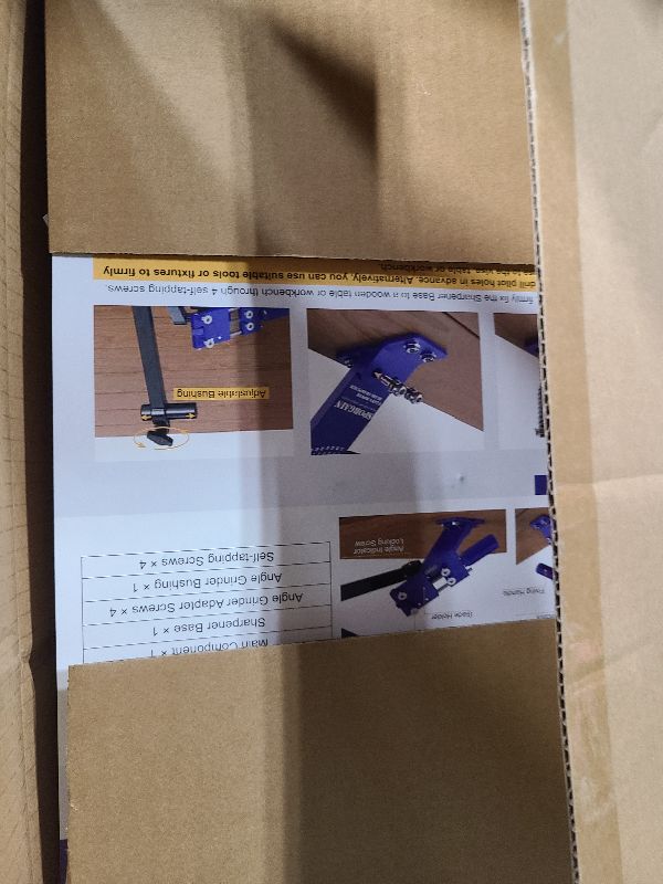 Photo 1 of [Updated] Lawn Mower Blade Sharpener 15°-45° Adjustable Frame with Ball Bearing Manufacture Handle for Right & Left Hand Blades, Use with Angle Grinder, Black