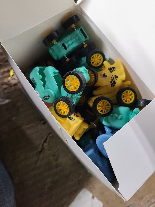 Photo 1 of 18Pcs Dinosaur Pull Back Cars Set for Kids Toddlers, Bulk Mini Racing Vehicles Toys Party Favors, Pinata Fillers, Goodie Bag Stuffers, Classroom Prizes for Boys Girls