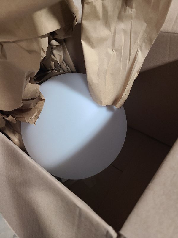 Photo 1 of 12-in Solar Garden Globe Light Outdoor, Solar Glowing Ball Light w/Remote, 16 RGB Color Changing Waterproof Large Outdoor Orb Lamp, Landscape Lighting Mood Lamp w/Ground Stake for Patio Yard Lawn Path