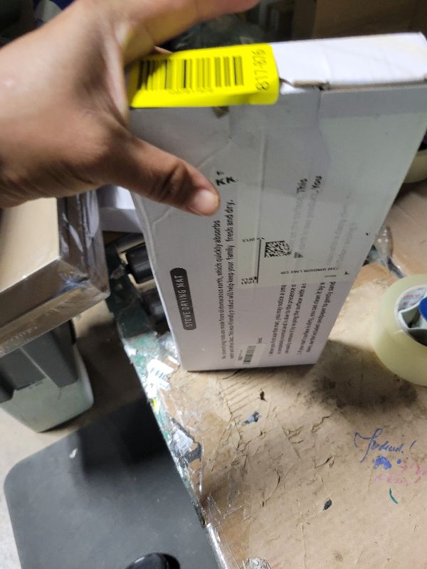 Photo 1 of 23.6 Inch Stone Faucet Mat for Kitchen Sink Splash Guard - Diatomite Quick Dry Stone Mat Kitchen Sink Protectors, Water-Absorbent Faucet Handle Drip Tray(White, 23.6" x 3.9")