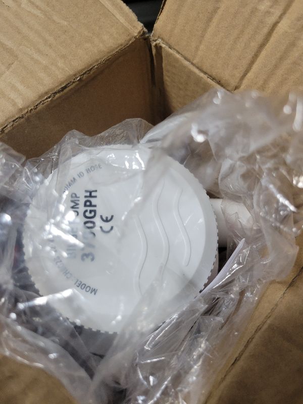 Photo 1 of 12V 2000GPH Bilge Pump High Performance, 1-1/8 inch Outlet Boat Pump with Float Switch, Marine Pump for Marine Accessories, Ponds, Pools, Spas Silent (3700GPH Bilge Pump)