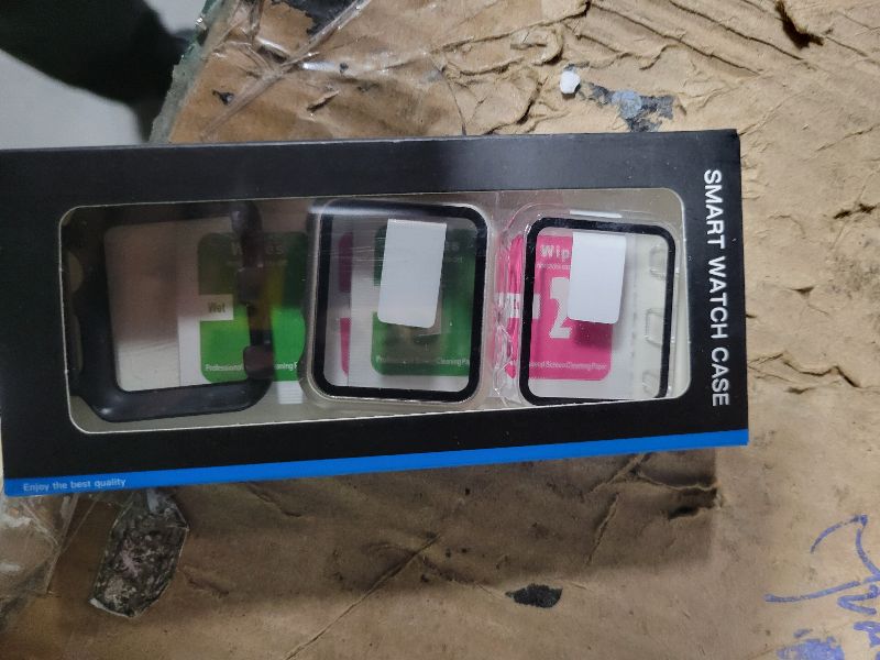 Photo 1 of [3 Pack] COMMUTER for Apple Watch Series 3/2/1 Screen Protector 38mm, Hard PC Ultra-Thin Protective Face Cover Case with Built-in Tempered Glass Film iWatch 3 2 1 38mm Black/Clear/Starlight