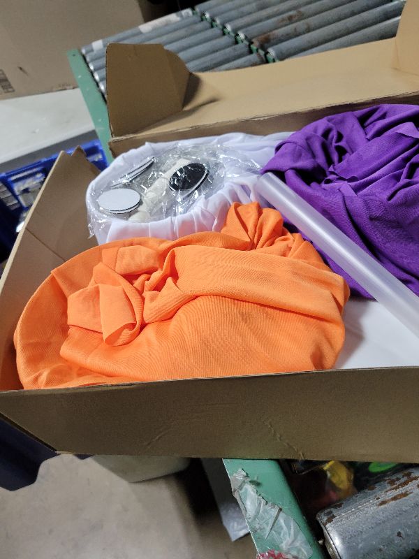 Photo 1 of [Timer] Halloween Decoration Outdoor, 3 PCS 16.92 inch DIY Light Up Ghost Kit Crafts, Spooky LED Halloween Ghost Decor for Front Porch Yard Garden Home Table Indoor Party[Orange,Purple and Black]