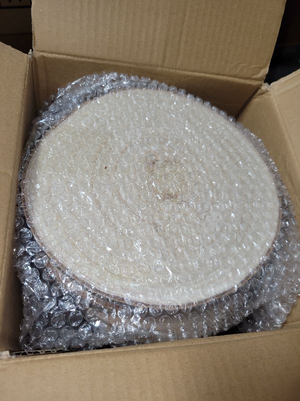 Photo 1 of 10 Pcs Natural Paulownia Wood Slices 8-9 Inches,Wood Slices for Centerpieces Table Decorations,Unfinished Rounds for Crafts, for Rustic Wedding Decoration Projects