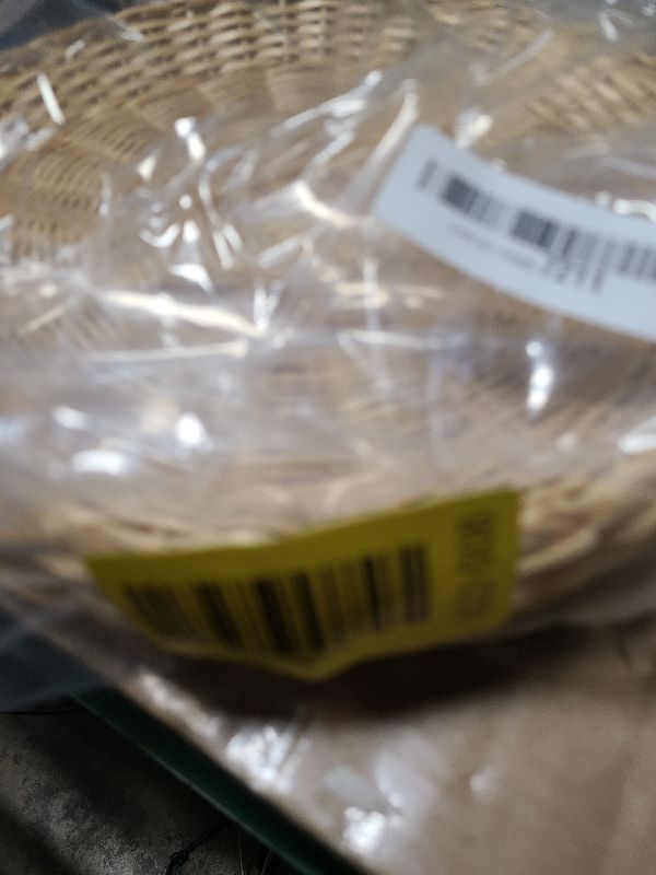 Photo 1 of 10in Handmade Wicker Paper Plate Holder, Heavy Duty Charger Plates for Dinner Plates, Set of 4 Reusable Bamboo Paper Plate Holders for Home Party Daily Dining Picnic