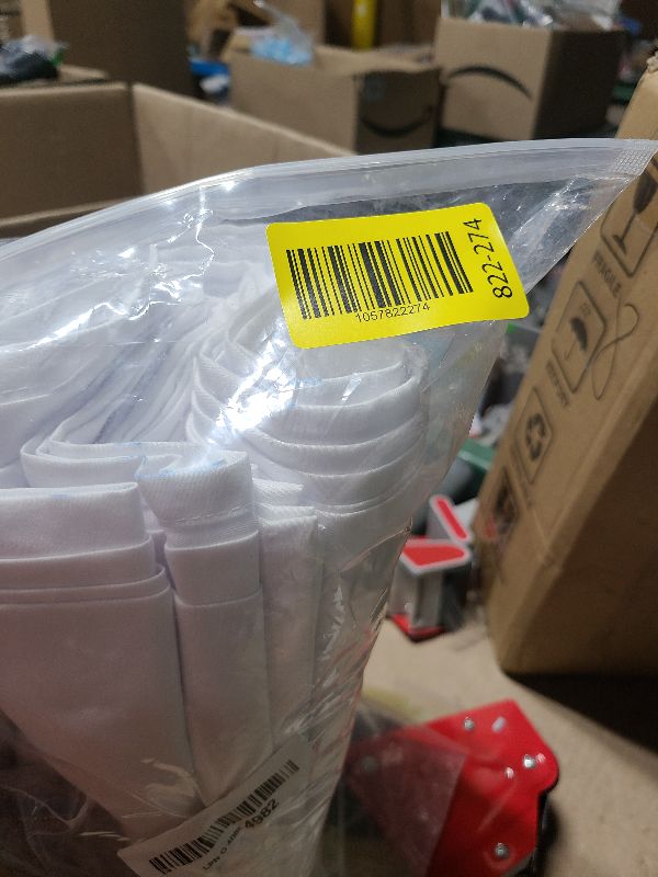 Photo 1 of 10X20ft White Photo Backdrops for Photography, LCUIRC TWO ROD POCKET White Backdrops Curtain for Parties, Polyester White background with 4 Clamps for Product Protrait Photoshoot or Parties Decoration