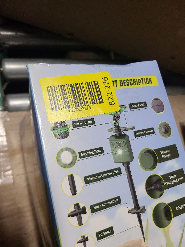 Photo 1 of 2 Packs Motion Activated Animal Repeller with Water Sprinkler, Solar Powered Deer Repellent Devices, IP65 Waterproof Cat Repellent Outdoor with Flashing Light, Deter Foxes Skunks Raccoons from Garden