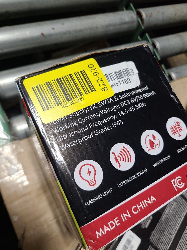 Photo 1 of 2025 Upgraded Solar Ultrasonic Animal Repellent Outdoor – Motion Activated Deer, Squirrel, Cat, Raccoon, Dog & Bird Deterrent with Multi-Frequency LED Strobe & Ultrasonic Sweep for Garden, Farm, Yard