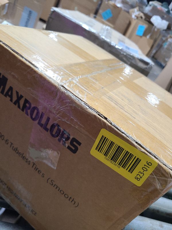 Photo 1 of (2 Pack) MAXROLLORS 13x5.00-6 Lawn Mower Tires Tubeless, Replacement 13x5-6 Zero Turn Riding Mower Tire Smooth,4 Ply