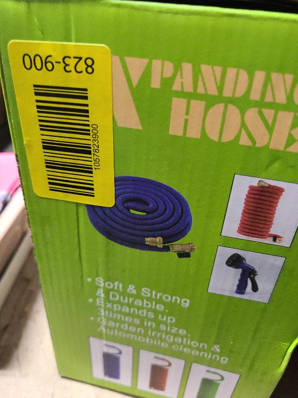 Photo 1 of 100 ft Expandable Garden Hose, 2025 Upgraded Retractable Flexible Water Hose 100ft with 10 Function Spray Nozzle, Lightweight, Kink-free,Expanding Hoses With 3/4" Solid Brass Fittings