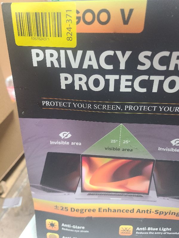 Photo 1 of 15.6 Inch 1920x1080 Laptop Privacy Screen Filter, Anti Blue Light Glare & Anti Scratch Computer Privacy Shield for 15.6" with 16:9 Aspect Ratio Laptop