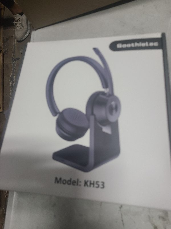 Photo 1 of (Upgraded Version) Wireless Headset, Bluetooth Headset with Noise Cancelling Microphone, Best Headphones with Mic Mute & USB Dongle for PC/Computer/Laptop/Cell Phones/Remote Work/Call Center