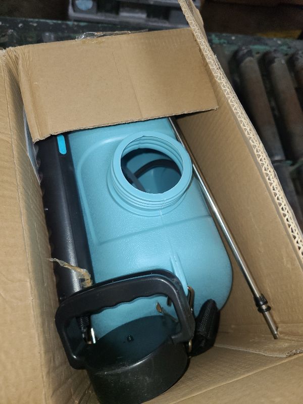 Photo 1 of 2 Gallon Battery Powered Garden Sprayer, Electric Sprayer, Weed Yard Lawn Sprayers with 5 Mist Nozzles & Retractable Wand & Adjustable Strap for Lawn, Garden, Yard