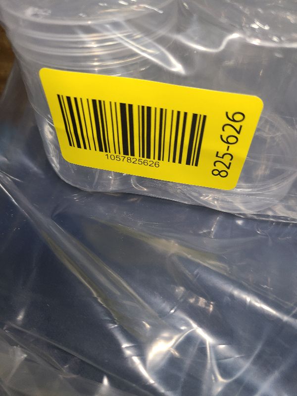 Photo 1 of 20 Pack 4oz Clear Plastic Jars with Lids,115ml Wide-Mouth Refillable Storage Containers,Empty Round Containers for Candy,Beads,Lotion,Slime Making and Food Storage