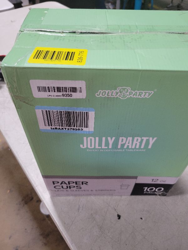 Photo 1 of [100 Pack] 12 oz Paper Coffee Cups, Disposable Paper Coffee Cup with Lids, Sleeves, and Stirrers, Hot/Cold Beverage Drinking Cup for Water, Juice or Tea, Suitable for Home, Shops and Cafes