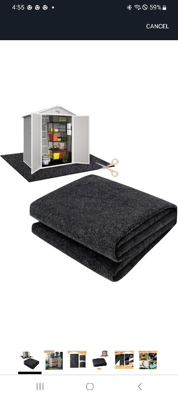 Photo 1 of  Store
Outdoor Storage Shed Mat,Garden Shed Floor Mat,Patio Furniture Floor Mat Waterproof Anti-Slip Reusable,for Protect Shed Flooring Kitchen Garage from Wear (130 * 190cm)