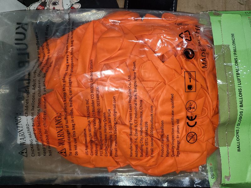 Photo 1 of 110pcs Orange Balloon 12 inch, Orange Latex Balloons for Birthday Party Baby Shower Wedding(with 2 Ribbons).