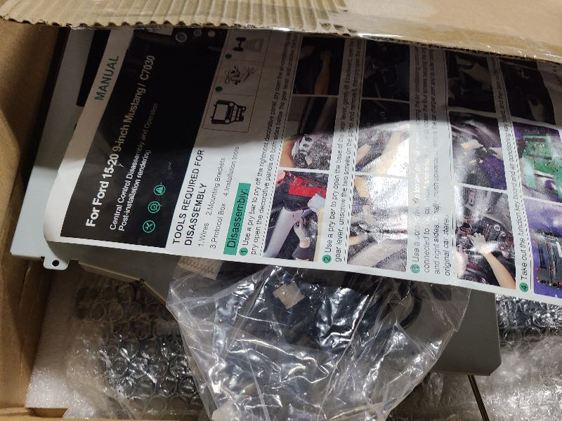 Photo 1 of [2G+64G] Radio for Ford Mustang 2015 2016 2017 2018 2019 2020 (Adapts to 3 Buttons Only), 9 inch Android Touch Screen Mustang Car Stereo, Carplay/Android Auto/EQ Audio/1080P/SWC/Bluetooth