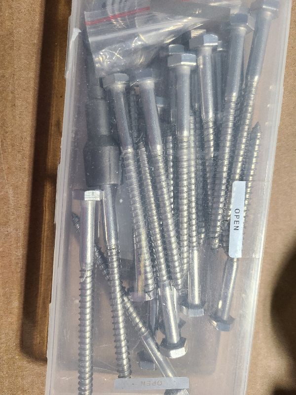 Photo 1 of 1/4" x 3-1/2" Hex Head Lag Bolts 20PCS Heavy Duty Lag Screws 304 Stainless Steel Wood Lag Screw Commercial/Industrial Grade Bolt