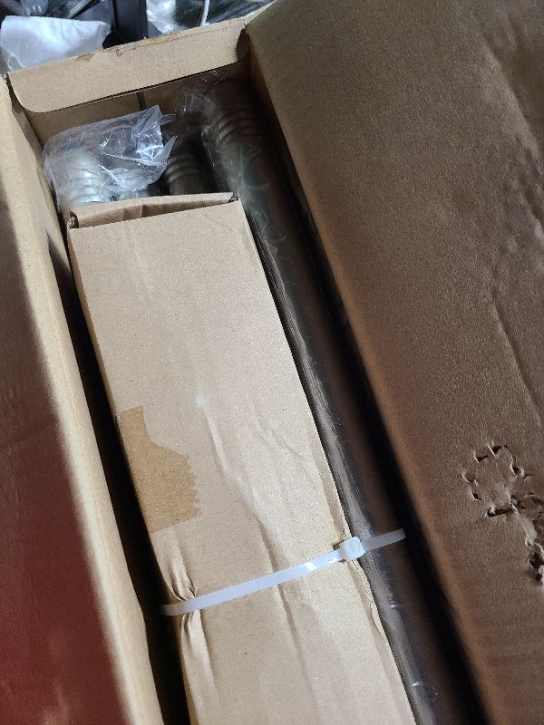 Photo 1 of 2 Pack Silver Curtain Rods for Windows 48 to 84 Inch, Adjustable Heavy Duty 1 Inch Diameter Decorative Curtain Rod with Round Finials, Modern Easy Install Extendable Metal Drapery Pole Set