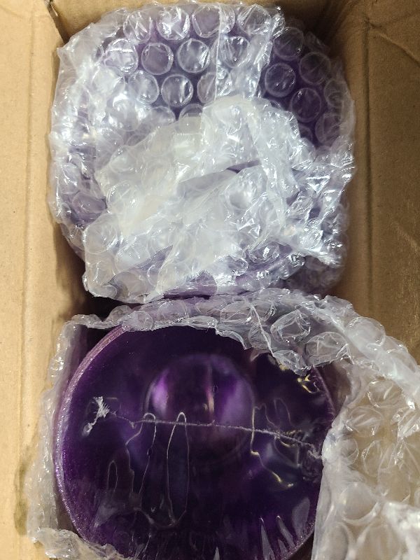 Photo 1 of 100 Black Rimmed Plastic Cups and 1 Silver Ice Tong Set - 9 Ounce Disposable Cocktail Glasses - Plastic Wine Cups - purple Party Decorations - Wedding Party Supplies