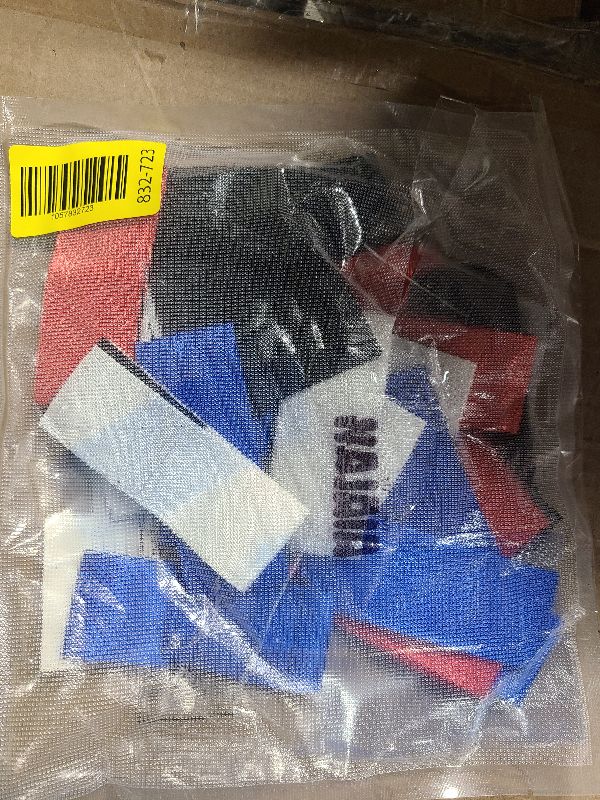 Photo 1 of 12 Pairs Solid Color Sleeve Holders for Soccer, Softball, Baseball T-Shirts - Ties and Straps for Sports Activities (Black, Blue, Red, White)