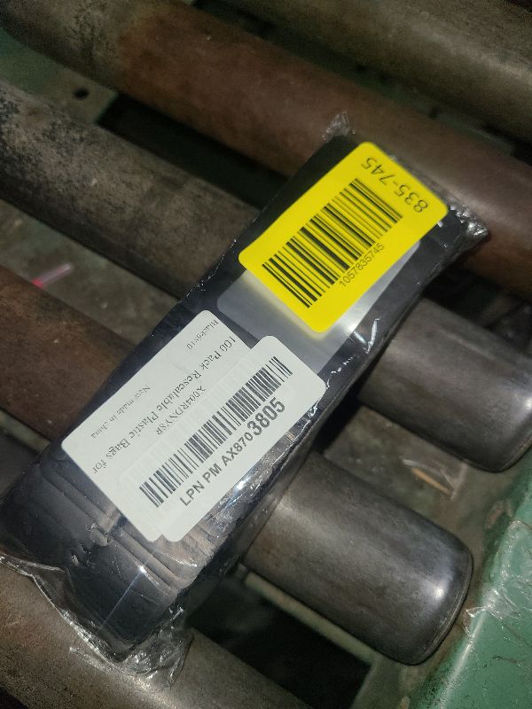 Photo 1 of 100 Pack Resealable Plastic Bags for Food Storage, Zipper Bags with Clear Front Window, Packaging Pouch for Small Business (Black, 2.4x3.9 inch)