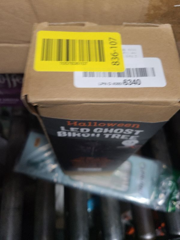 Photo 1 of [Timer] 2 Pack 24 Inch Halloween Decorations Indoor Lighted Tree, Black Halloween Spooky Trees with 48 LEDs Orange & Purple Lights, USB/Battery Operated Tabletop Tree for Home Table Party Decor