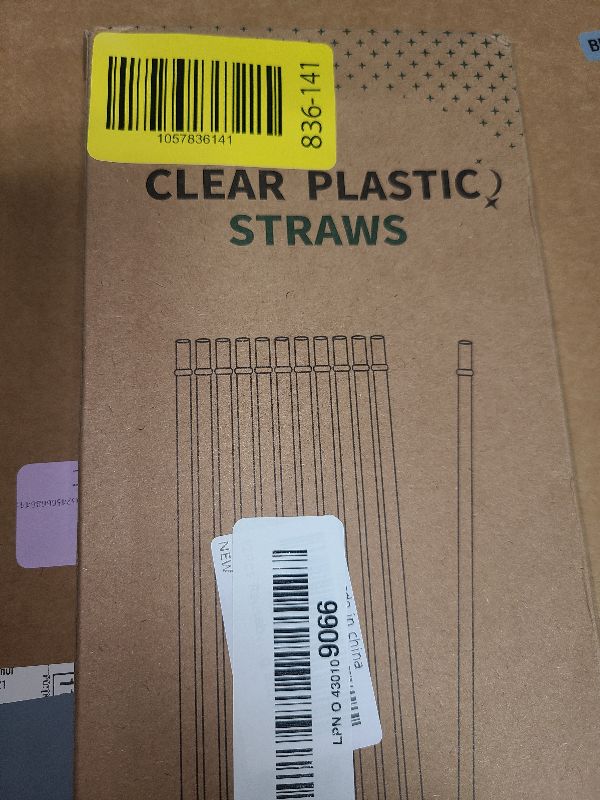 Photo 1 of 12Pcs Reusable Plastic Straws Colorful Plastic Straws, 11 Inch Long Hard Cup Drinking Straw with Cleaning Brush-Pink