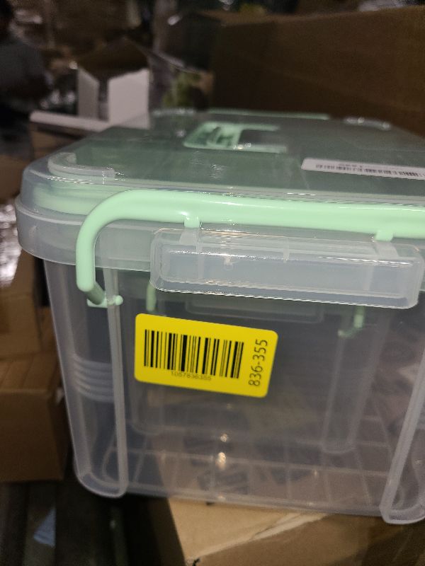 Photo 1 of 2-Pack Medicine Organizer Storage Box with Pill Splitter,2-Tier Clear Portable Medicine Cabinet Organizer,Multipurpose Medicine Box with Lids,Trays,Labels,Handle,Empty First Aid Kit for Home,Travel