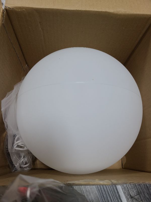 Photo 1 of 10-Inch LED Ball Light, Rechargeable Dimmable LED Glowing Orb Light w/Remote, 16 RGB Color Changing Globe Floor Lamp, Indoor/Outdoor Waterproof Mood Lamp for Home Lawn Party Pool Decor