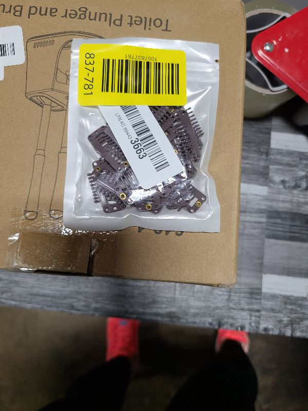 Photo 1 of 20pcs Metal Snap Clips for Hair Extensions DIY Clip in on Hair Wigs Clip 9 Teeth 32mm 1.2g/pc Dark Brown Color (Brown - Dark Brown)