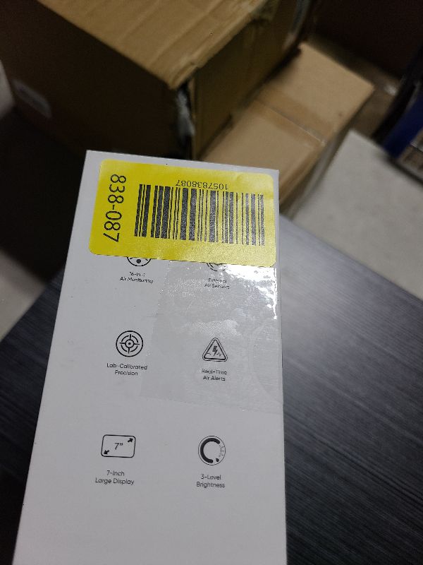 Photo 1 of 16 in 1 Air Quality Monitor Indoor 7" Display 9 AQI+7 AQI Alerts Air Quality Meter for CO2, TVOC, PM2.5 PM1.0 PM10, HCHO, Temperature Humidity AQI & Time, Air Detector Air Quality Tester for Home