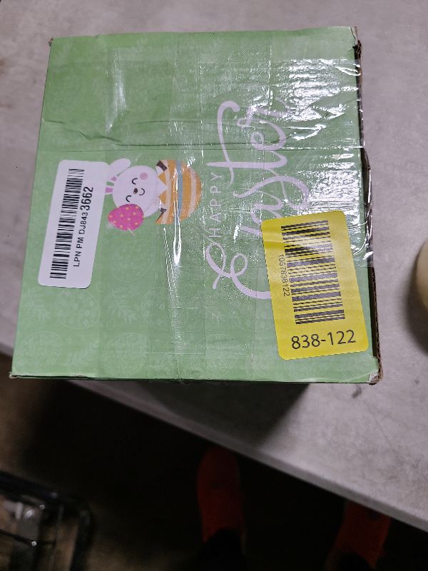 Photo 1 of 12 Pack Easter Baskets for Kids, 8.6" Plastic Easter Bags with Handles, Easter Bucket Bags Filled with Grass for Easter Egg Hunt, Perfect Theme Party Favors