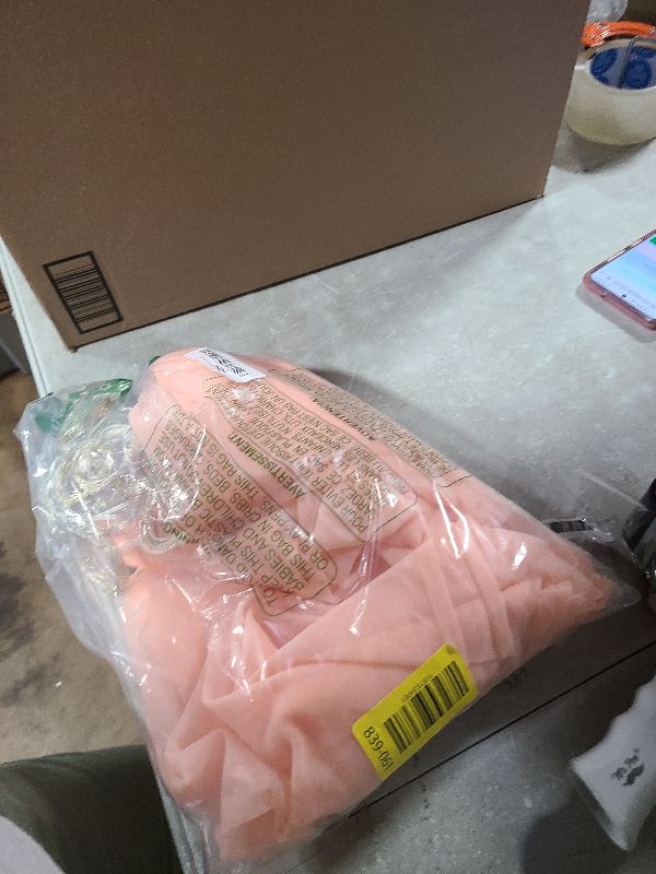 Photo 1 of 10x10ft Peach Tulle Backdrop Curtain with Lights String for Parites, Sheer Backdrop Curtains for Wedding Baby Shower Birthday Party Photo Shoot Decorations