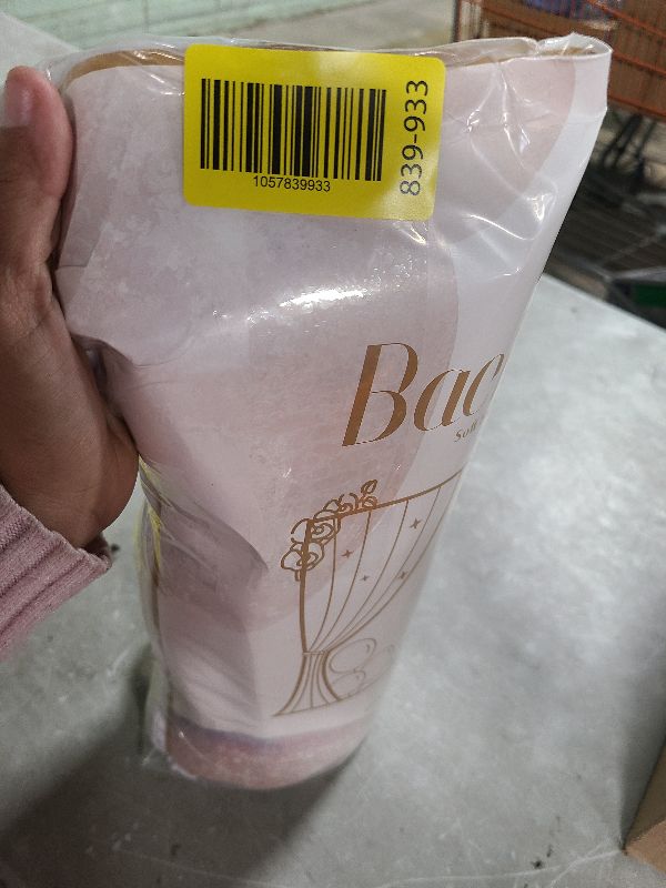 Photo 1 of 10 ft x 8 ft Wrinkle Free White Backdrop Curtain for Wedding Parties, Polyester Photography Backdrop Drapes for Birthday Parties Stage Backdrop Stand, White Background Curtains 5x8FT 2 Panels