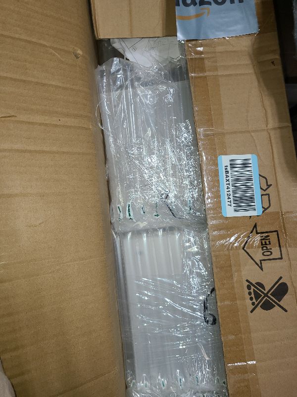 Photo 1 of 10 Pcs Wedding Centerpieces Acrylic Vases Clear Column Flower Vase Stands 7.87'' x 7.87'' x 31.5'' Rectangular Flower Display Table Stands for Wedding Party Events Reception Table Decor