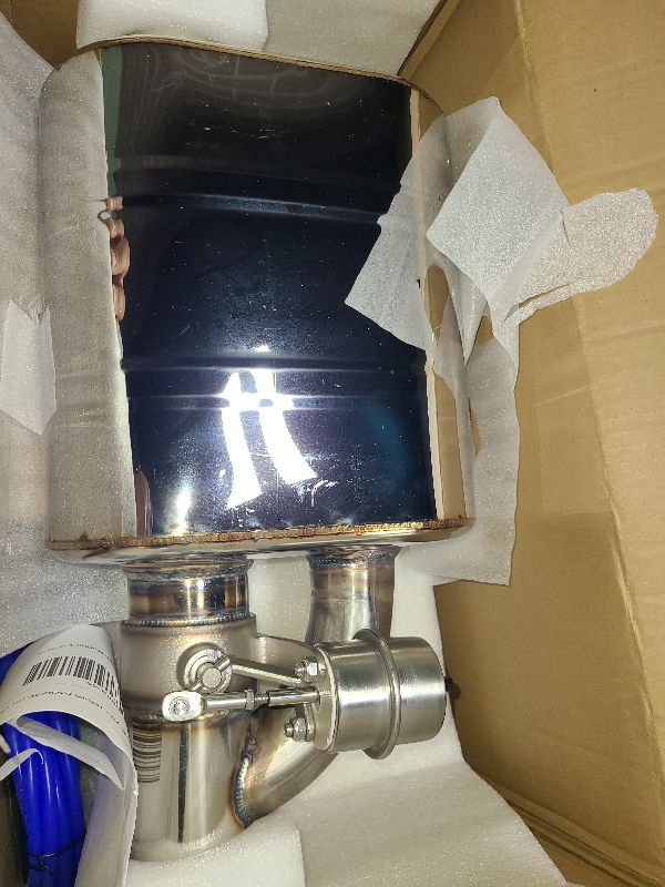 Photo 1 of 2.5 Inch Valved Muffler Exhaust Cutout with Muffler Cat Back Exhaust System Kit (2pcs)