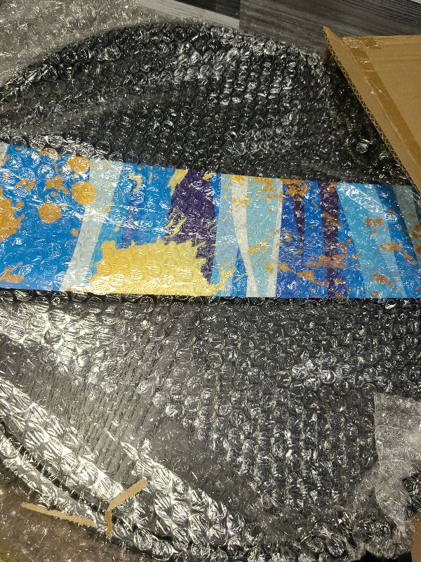 Photo 1 of 16 inch Round Solid Wood Serving Tray Extra Large Tea Coffee Snack Food Meals Serving Plate Non-Slip Kitchen Party Bar Server Ottoman Tray Breakfast Tray with Raised Edges Heavy Duty Edition Black