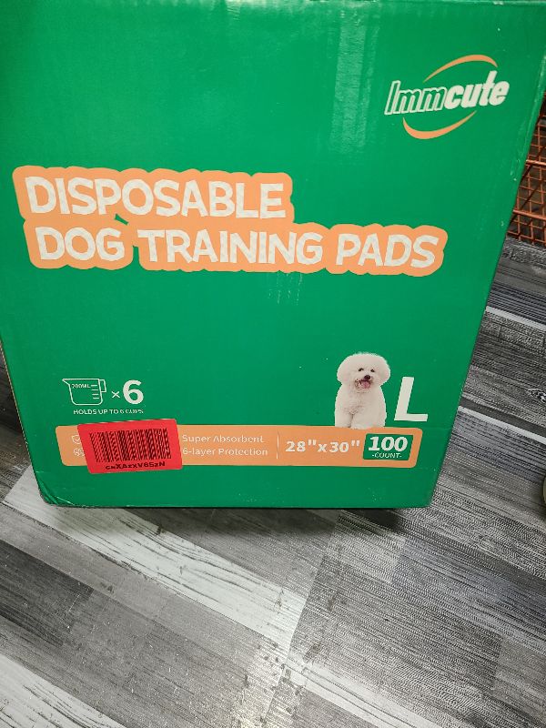 Photo 1 of 100 Count Large Dog & Cat Puppy Pee Pads - 28"x30" Absorbent Potty Training Pads | Leakproof Quick-Dry Disposable Pet Pads for Puppies, Dogs & Cats | Indoor, Outdoor, Litter Box, Housebreaking Use