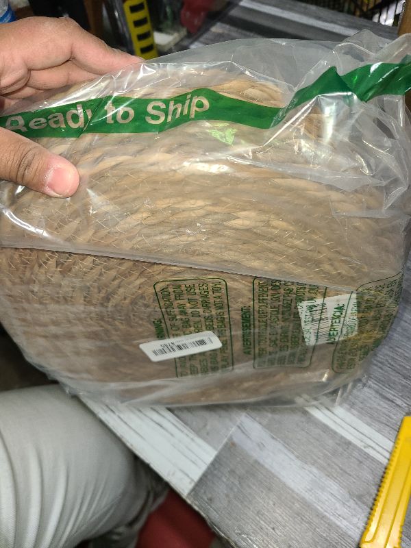 Photo 1 of 12 in Round Woven Placemats Plate Chargers Set of 10, Rattan Wicker Table Mats for Dinner Plates, Boho Farmhouse Rustic Place Mats for Dining Table Decor