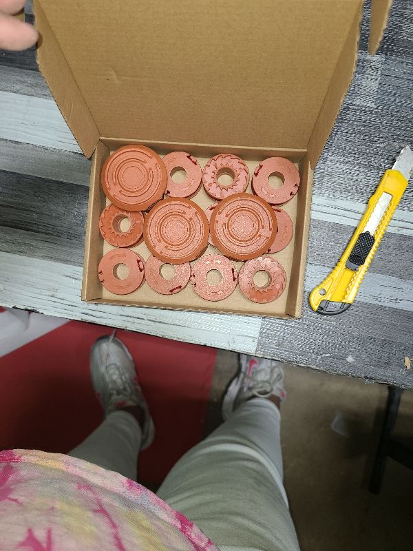 Photo 1 of 15 Pack Trimmer Spool Line for Worx,(WA0010)Replacement Trimmer Spool Line for Worx,Trimmer Line Refills 0.065 inch for Worx,Suitable for Worx String Trimmers(12 Pack Grass Trimmer Line,3 Trimmer Cap)