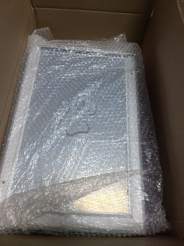 Photo 1 of [Petoasis] Heavy Duty Aluminum Dog Door with Lock,3 Flap Insulated Doggie Doors with Installation Manual,Durable and Rust Resistant, Patent: USD1057087S, (Silvery White, Large for Wall)