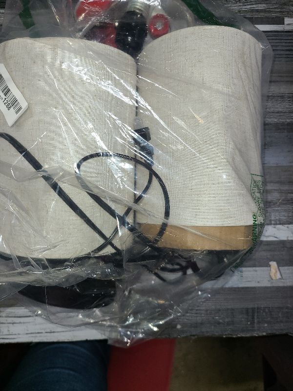 Photo 1 of Bedside Table Lamps Set of 2-3 Color Temperatures Pull Chain Lamp with AC Outlet Charging Port, Small Round Night Stand Lamps for Bedroom Guest Room Office, Bed Side Light with E26 LED Bulbs