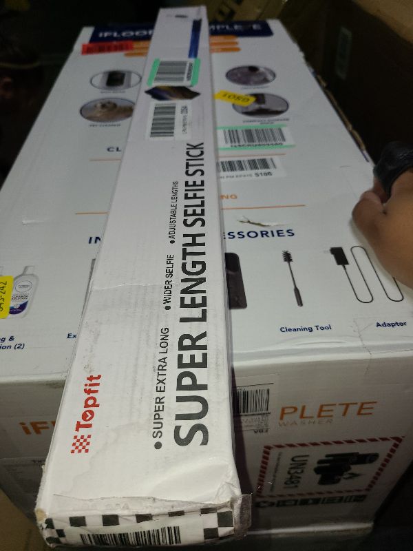 Photo 1 of 118'' 9.8ft Long Selfie Stick for iPhone, Android, Extended Super Long Pole, Selfie Stick Tripod with Remote, for Selfies/Video Recording, Includes Phone Tripod, Bluetooth Wireless Remote (20 to 118")