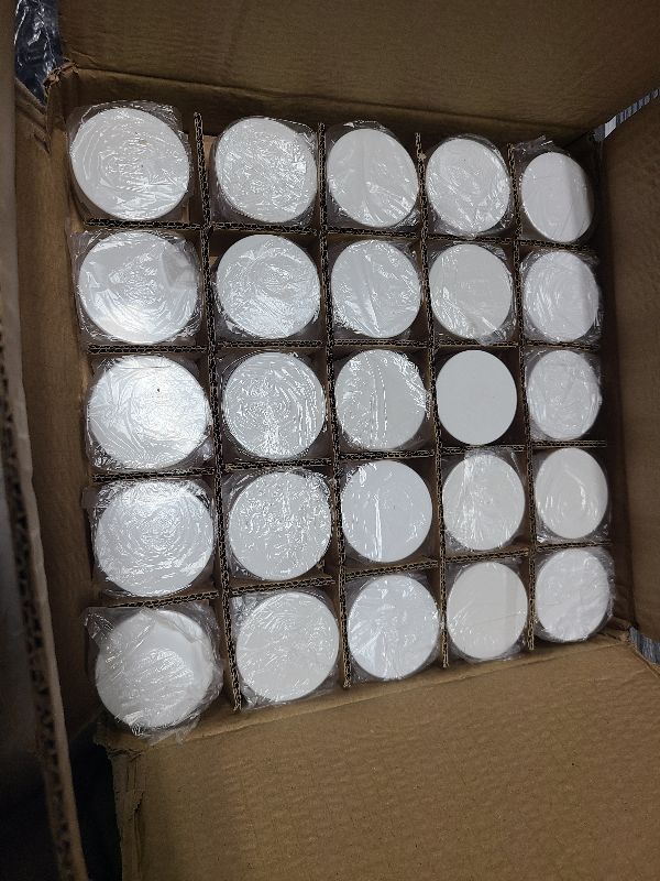 Photo 1 of 1oz Glass Jar with Lid, Hoa Kinh 25Pack Clear Round Containers Cosmetic Glass Jars with Inner Liners and White Lids Travel Jars for Storing Lip and Body Scrub, Lotion, Body Butter, Bath Salts, Liquid